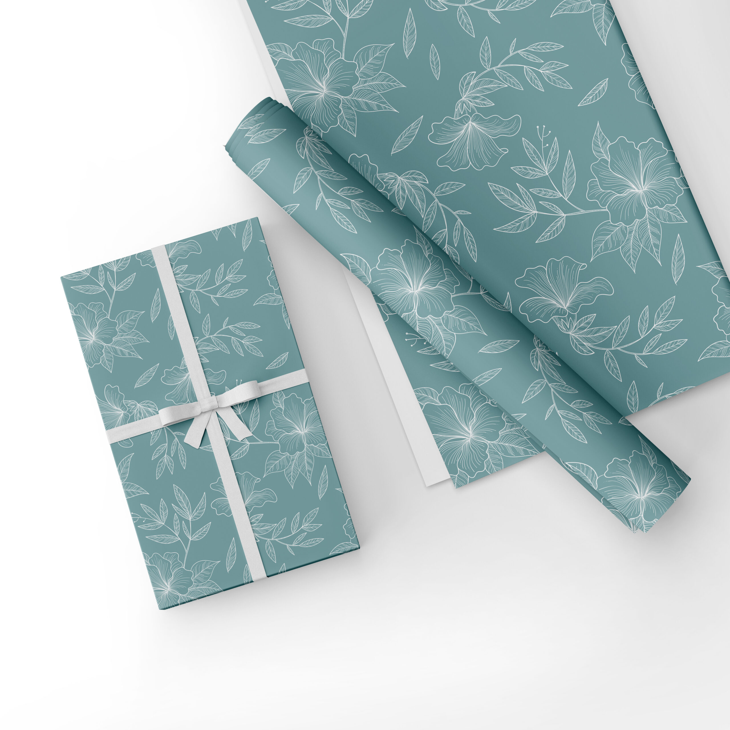 White Leaf Premium Gift Wrapping Paper – Extra Large Matte Sheets | Wrap It Store
