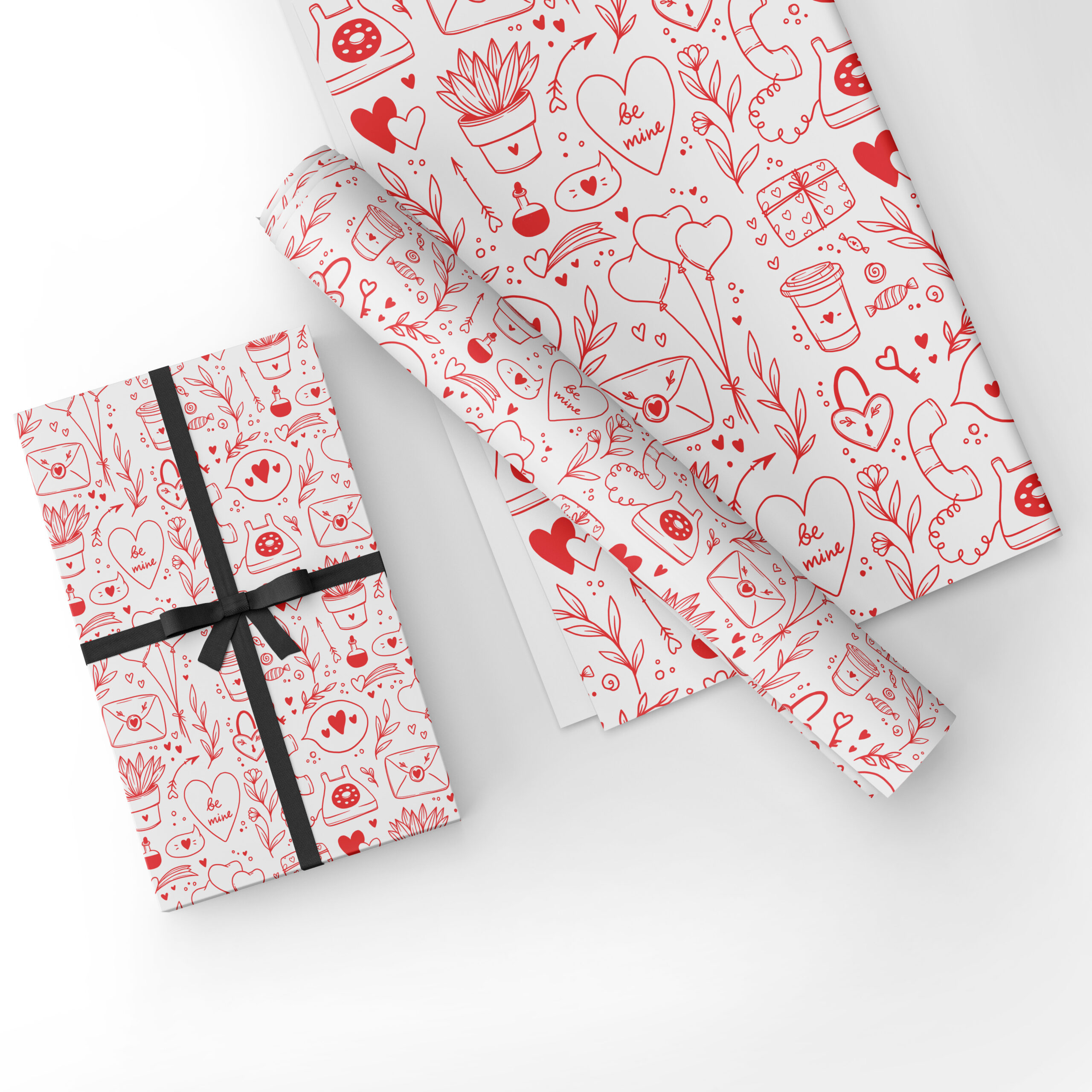Valentine Red Premium Gift Wrapping Paper – Extra Large Matte Sheets | Wrap It Store