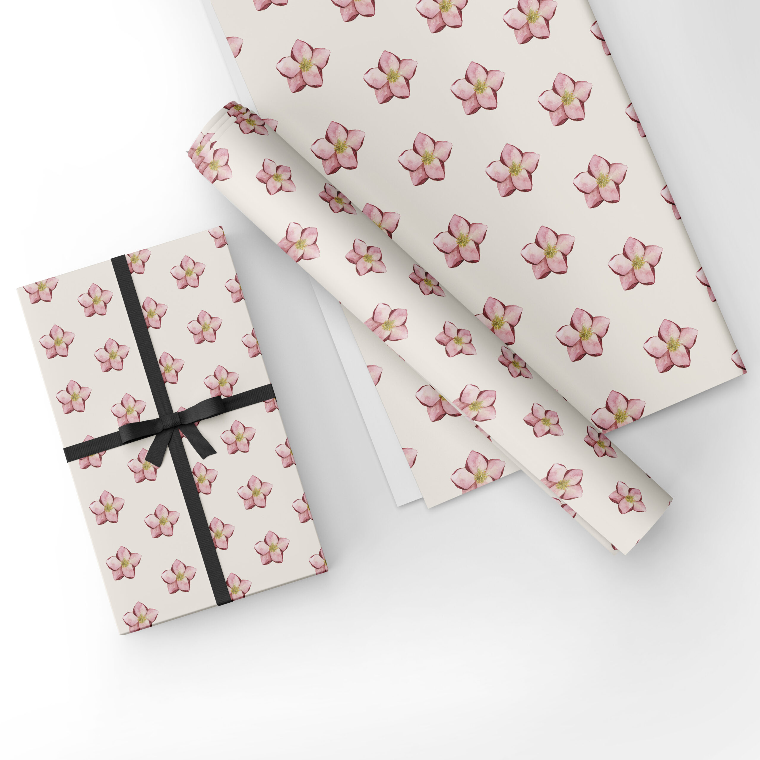 Pink Lotus Premium Gift Wrapping Paper – Extra Large Matte Sheets | Wrap It Store