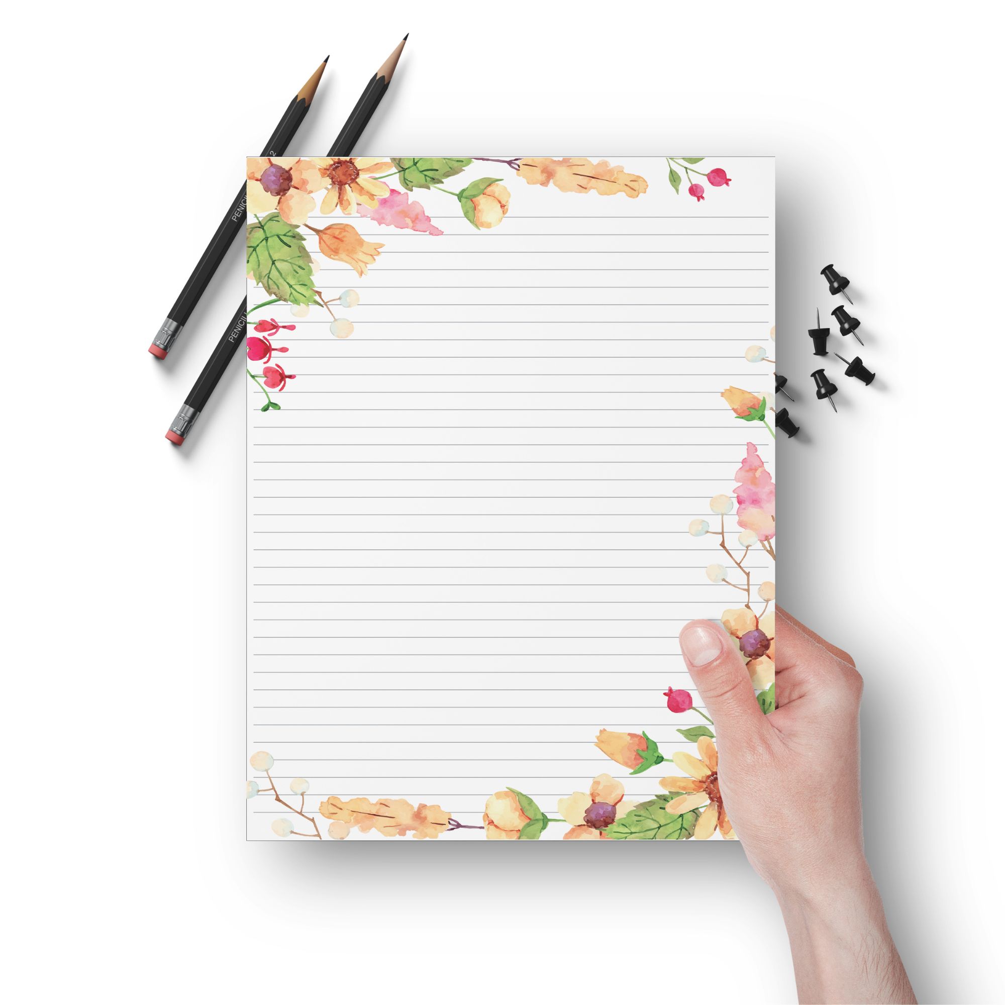 Wrap It Designer A4 Sheet Paper – Pack of 50 | 80 GSM | One Side Ruled | For School Projects, Assignments & Art & Craft